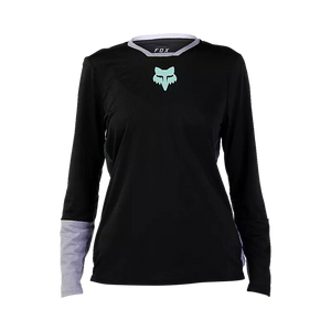 FOX W DEFEND RACE LS JERSEY BLACK