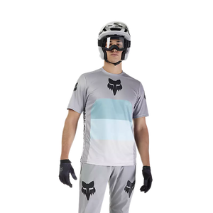 FOX RANGER SS JERSEY GRID STILL GREY