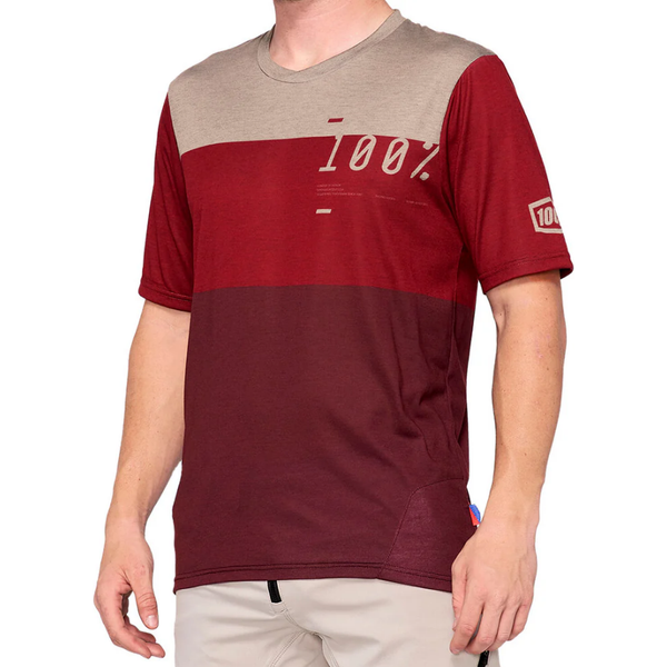 100% AIRMATIC JERSEY BRICK DARK RED