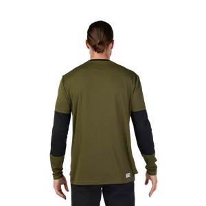 FOX DEFEND LS JERSEY FOXHEAD OLIVE GREEN