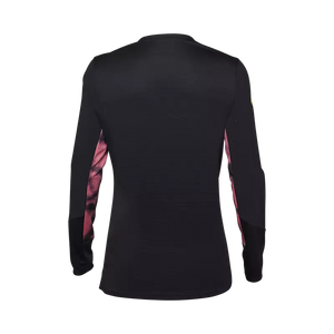 FOX W DEFEND LS JERSEY TAUNT BLACK
