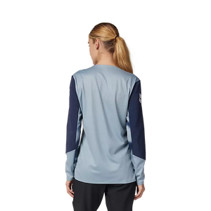 FOX W DEFEND LS JERSEY TAUNT GUNMETAL