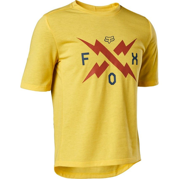 FOX YOUTH RANGER DR SS JERSEY PEAR YELLOW