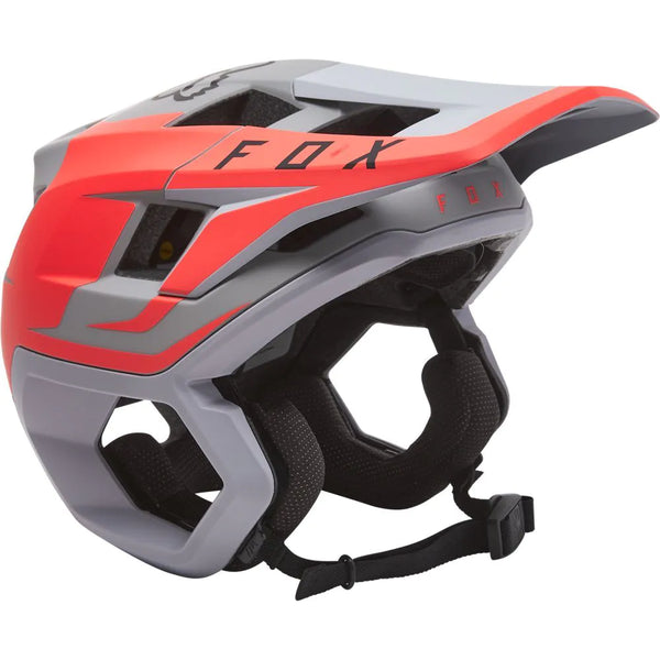 FOX DROPFRAME PRO HELMET SIDESWIPE CE LIGHT GREY