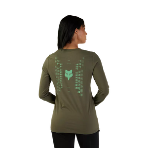 FOX FADED OUT LS TEE OLIVE GREEN