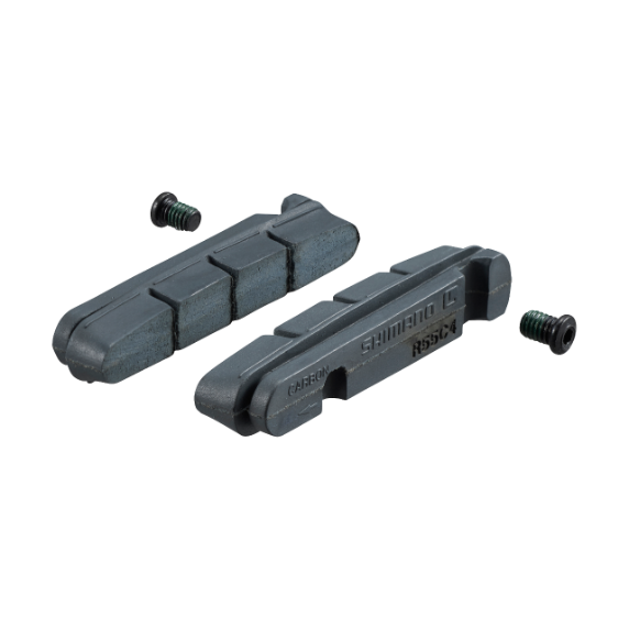 R55C4 Pattini freno tipo a cartuccia e bulloni di fissaggio per cerchi in carbonio (2 paia)