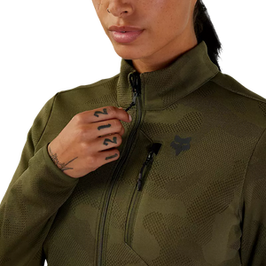 FOX W RANGER MIDLAYER FULL ZIP OLIVE GREEN