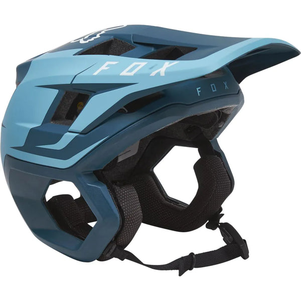 FOX DROPFRAME PRO HELMET SIDESWIPE CE SLATE BLU