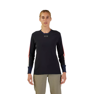 FOX W DEFEND THERMAL JERSEY LUNAR BLACK