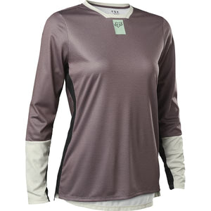 FOX W DEFEND LS JERSEY PLUM PR