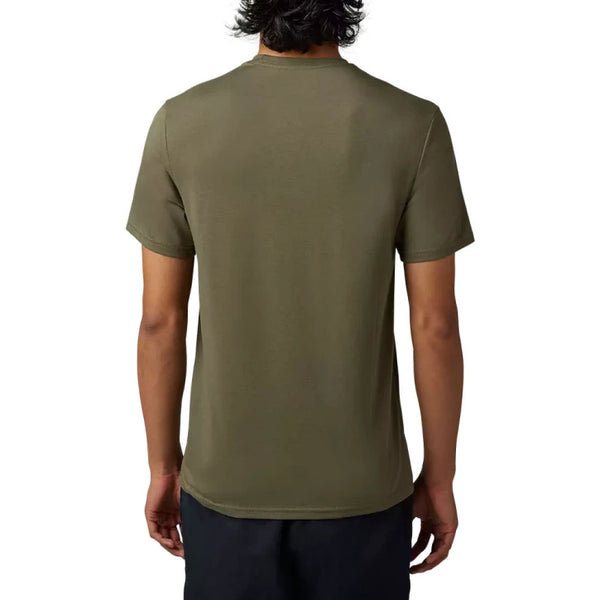 FOX CAVED IN SS TECH TEE OLIVE GREEN