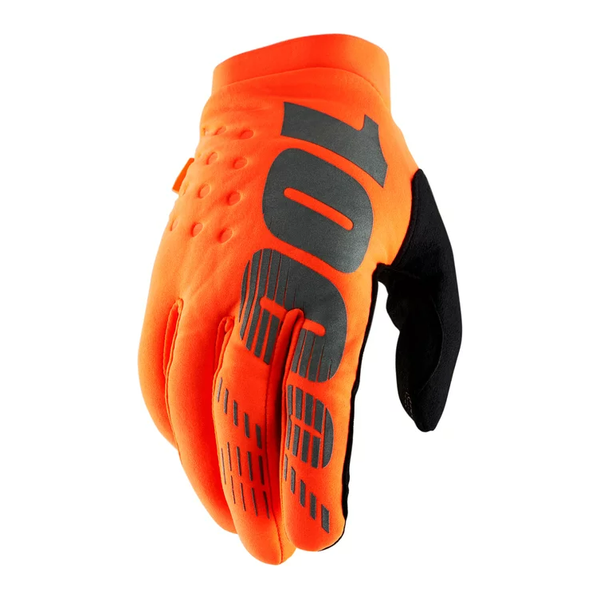 100% BRISKER GLOVE FLUO ORANGE/BLACK YOUTH