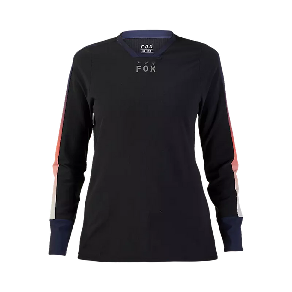 FOX W DEFEND THERMAL JERSEY LUNAR BLACK