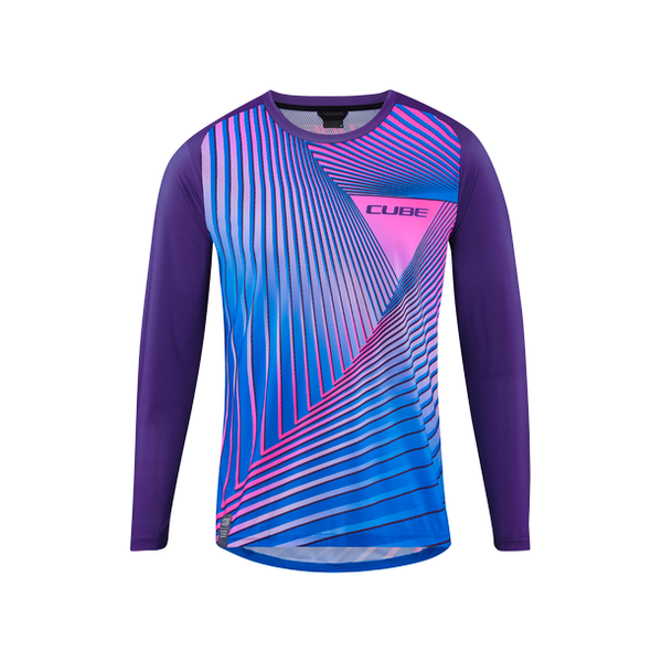 CUBE VERTEX ROUND NECK JERSEY L/S BLUE'N'PINK