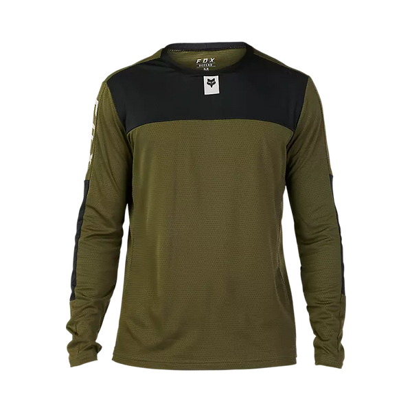 FOX DEFEND LS JERSEY FOXHEAD OLIVE GREEN