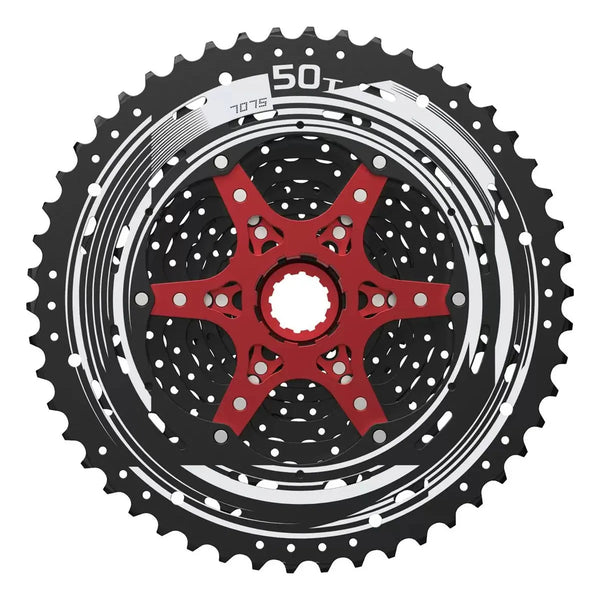 SUNRACE  CASSETTA PIGNONI MZ91X 12V 10-50 CORPETTO XD NERO