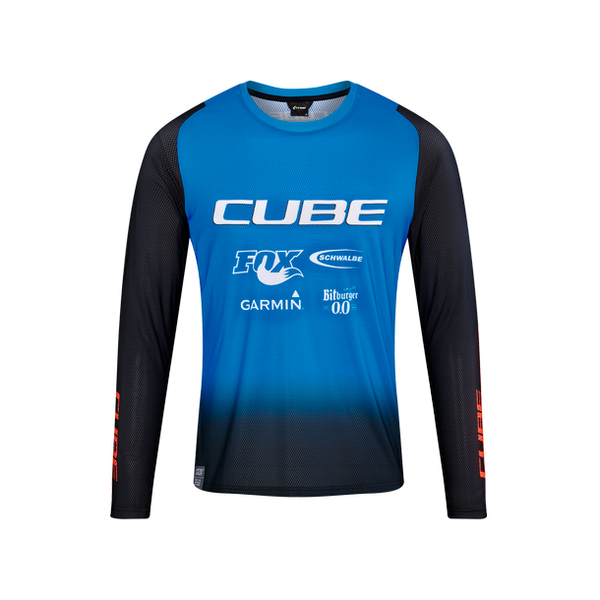 CUBE VERTEX ROUND NECK JERSEY X ACTIONTEAM L/S BLACK'N'BLU