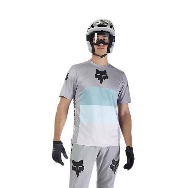 FOX RANGER SS JERSEY GRID STILL GREY
