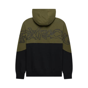 FOX RACING  FELPA CON CAPPUCCIO ABYSS FLEECE OLIVE GREEN
