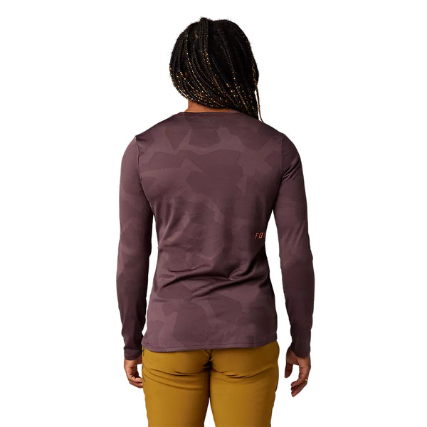 FOX W RANGER TRU DRI LS JERSEY DARK MAROON