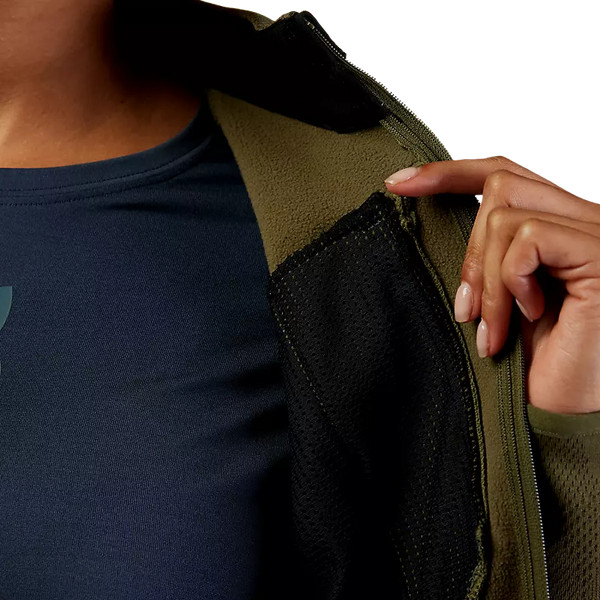 FOX W RANGER MIDLAYER FULL ZIP OLIVE GREEN