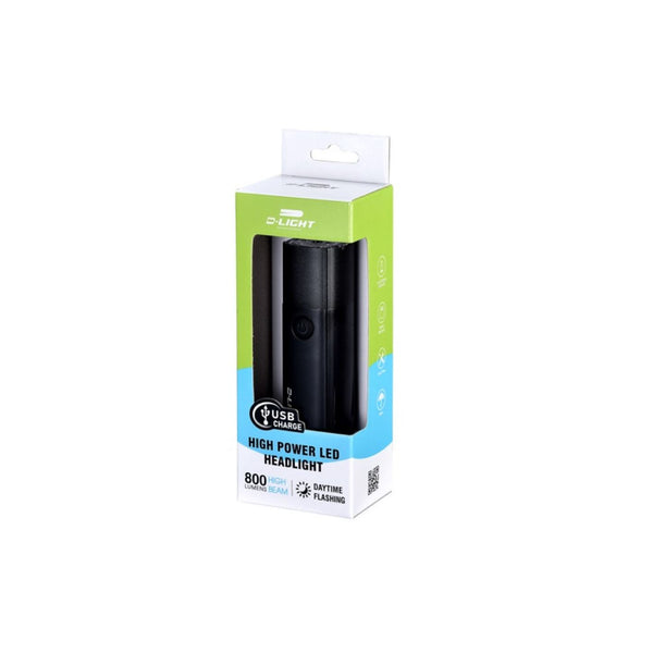 LAMPADA FRONTALE D-LIGHT USB 800 LUMENS