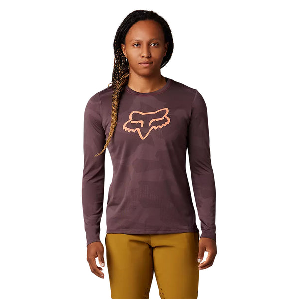 FOX W RANGER TRU DRI LS JERSEY DARK MAROON
