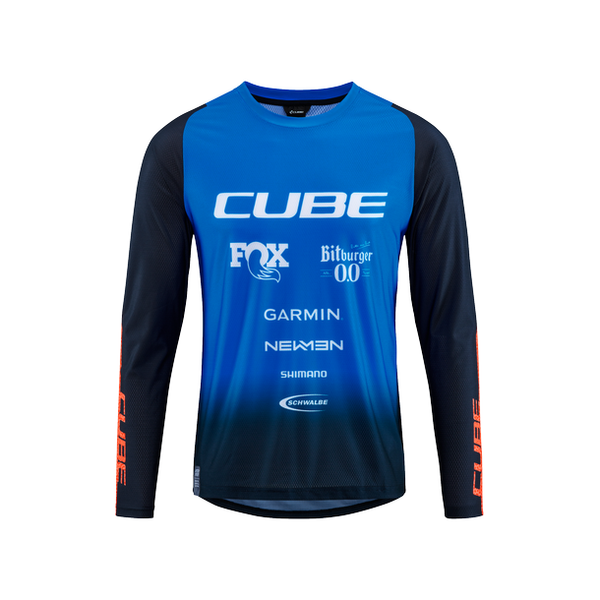 CUBE VERTEX ROUND NECK JERSEY X ACTIONTEAM L/S BLACK'N'BLU
