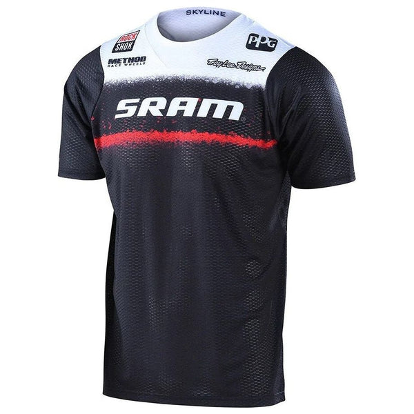 TROY LEE DESIGNS SKYLINE AIR SS JERSEY SRAM ROOST BLACK