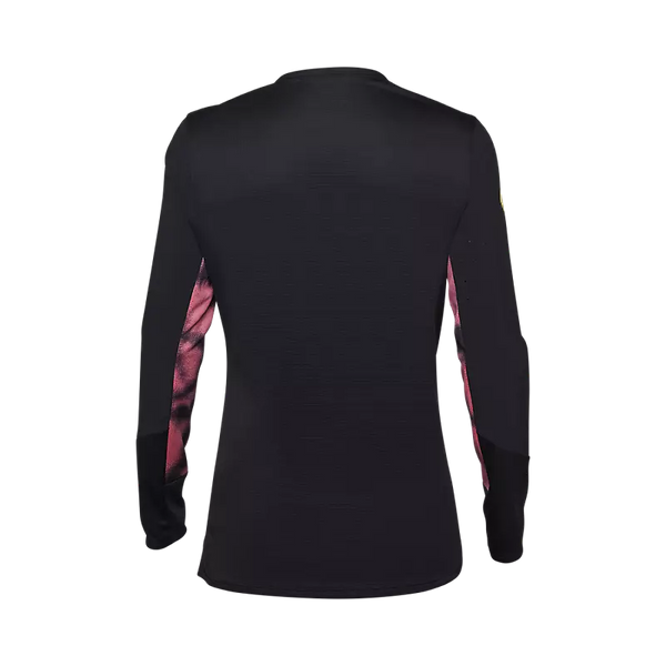 FOX W DEFEND LS JERSEY TAUNT BLACK