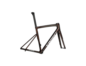 SPECIALIZED TELAIO S-WORKS TARMAC SL8 2025 GLOSS CARBON / RED TO GOLD BLURRED SPECKLE / METALLIC WHITE SILVER