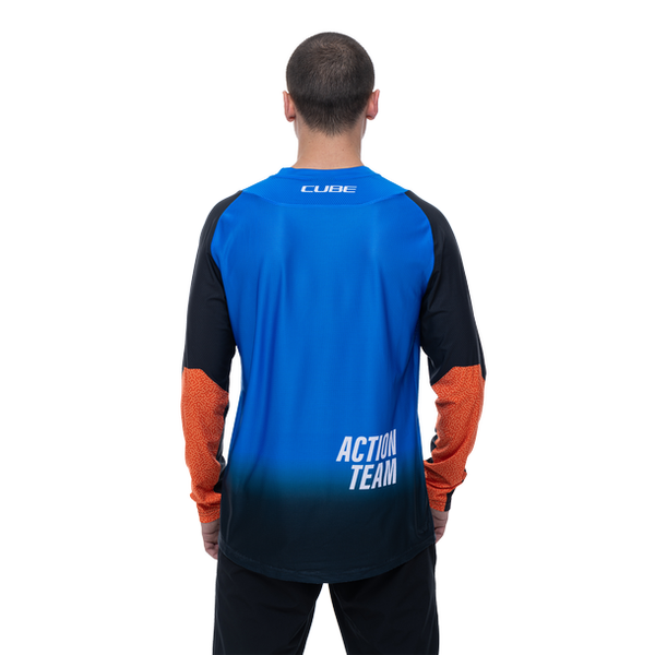 CUBE VERTEX ROUND NECK JERSEY X ACTIONTEAM L/S BLACK'N'BLU