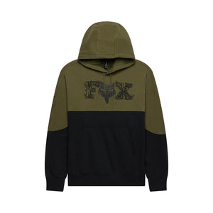 FOX RACING  FELPA CON CAPPUCCIO ABYSS FLEECE OLIVE GREEN
