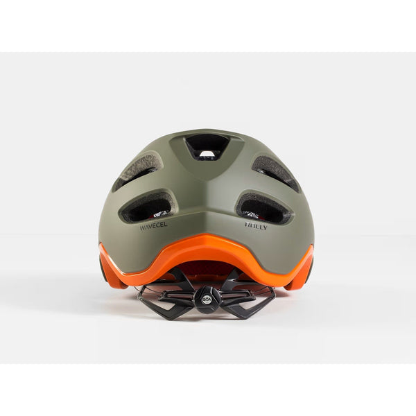 BONTRAGER RALLY WAVECEL HELMET OLIVE GREY/ROARANGE