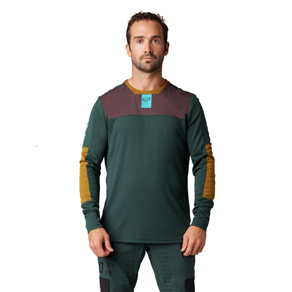FOX DEFEND LS JERSEY FOXHEAD EMERALD