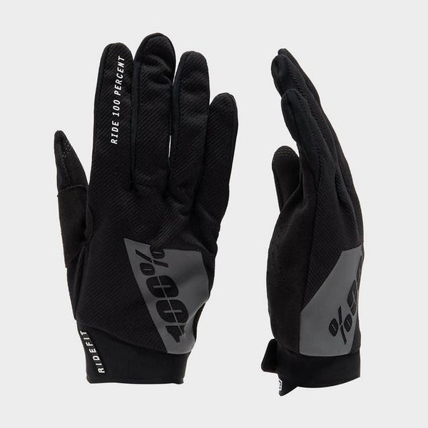 100% RIDEFIT GLOVES BLACK WHITE