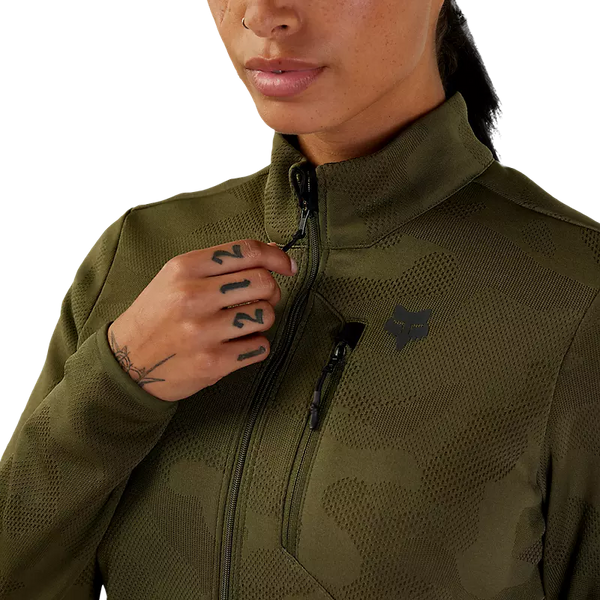 FOX W RANGER MIDLAYER FULL ZIP OLIVE GREEN