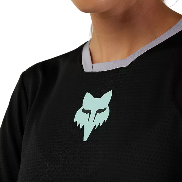 FOX W DEFEND RACE LS JERSEY BLACK