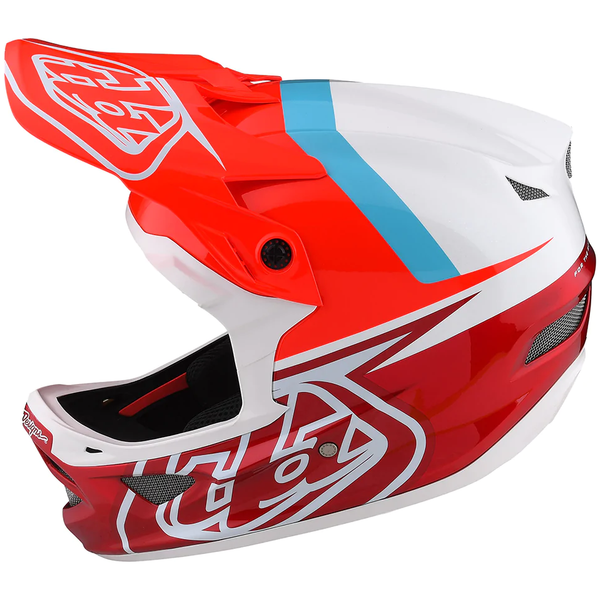 TROY LEE DESIGNS D3 FIBERLITE HELMET SLANT RED