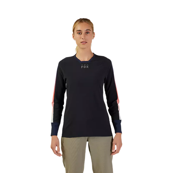 FOX W DEFEND THERMAL JERSEY LUNAR BLACK