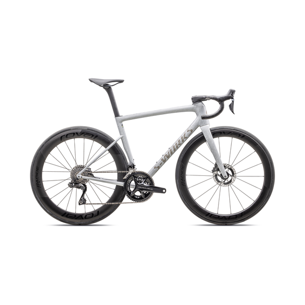 SPECIALIZED S-WORKS TARMAC SL8 DI2 GLOSS DOVE GREY / SILVER DUST BLURRED IMPASTO / BLACK PEARL