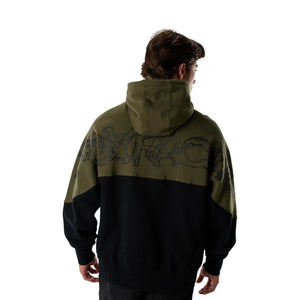 FOX RACING  FELPA CON CAPPUCCIO ABYSS FLEECE OLIVE GREEN