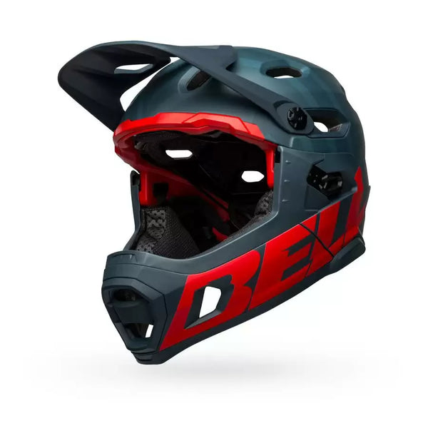 BELL SUPER DH MATT BLUE/CRIMSON