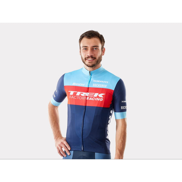 SANTINI REPLICA JERSEY TREK TFR XC 2021 AZZURRO