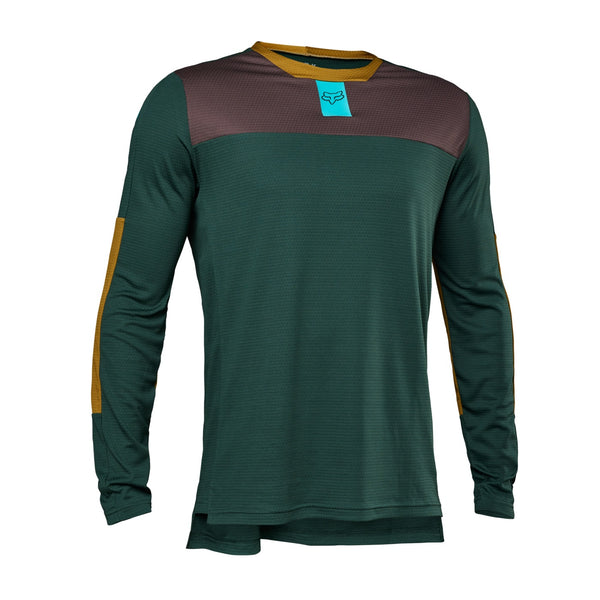 FOX DEFEND LS JERSEY FOXHEAD EMERALD