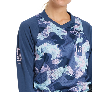 ION TEE LS SCRUB WMS INDIGO DAWN